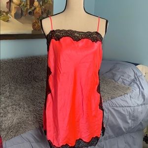 Pink with black lace cami Victoria’s Secret